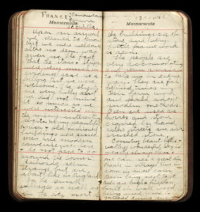Americna WWI Soldier Diary Pages